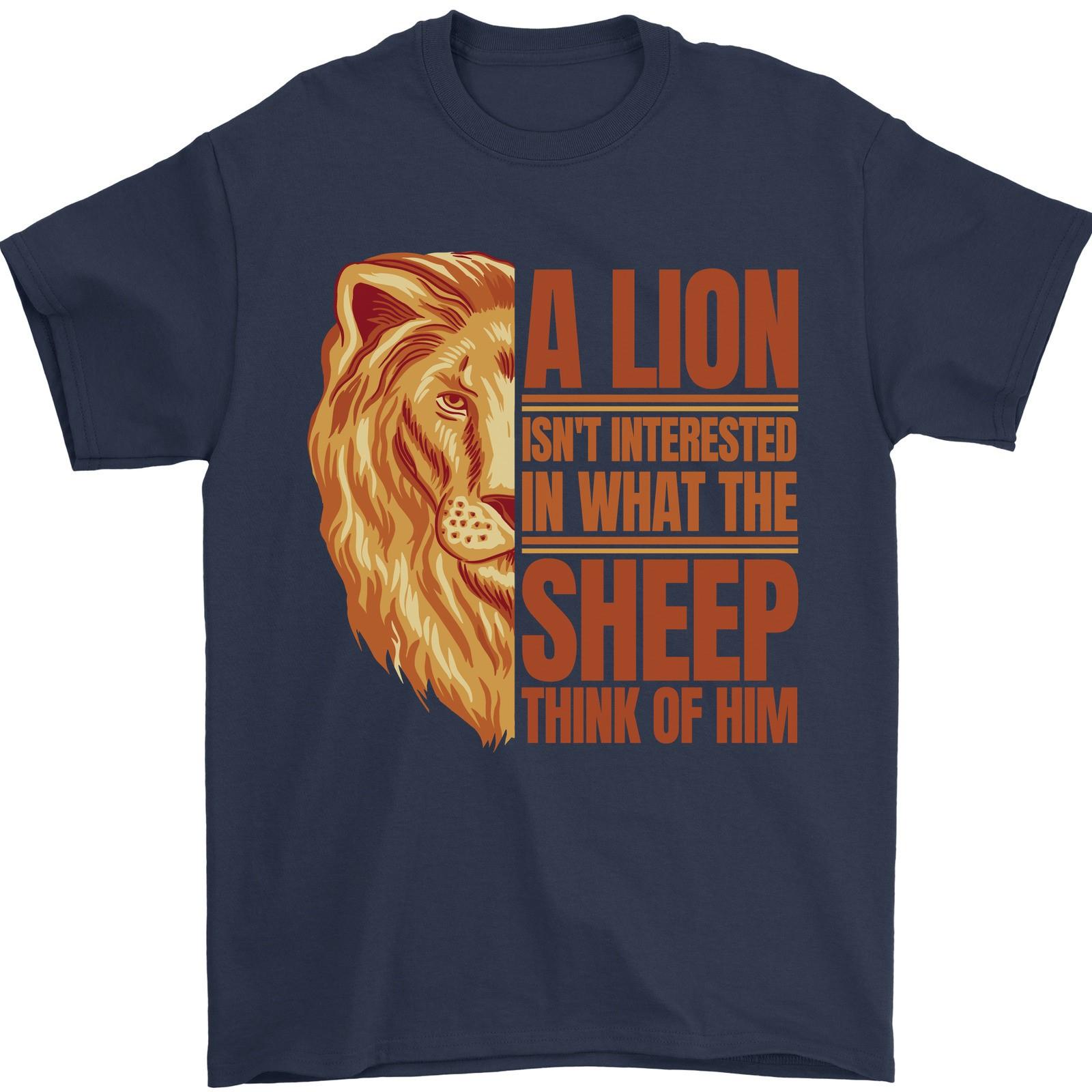 Christian Lion Quote Christianity Religion Mens T-Shirt 100% Cotton S