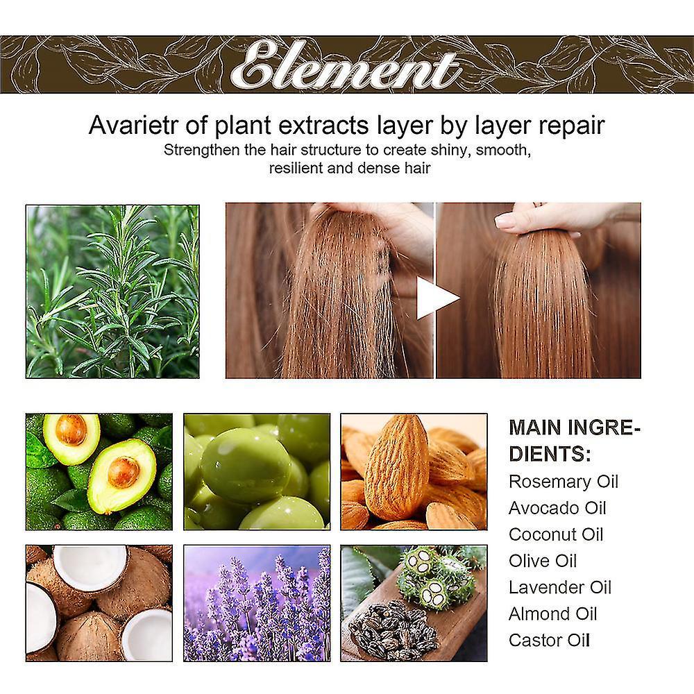 3x Hair Eseential Oil for Hair Growth, Natural Anti Hair Loss Treatment  Against Hair-Thinning, Hair Regrowth Serum for Men Women