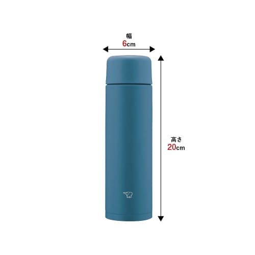 Zojirushi Water Bottle, Seamless Cap, Small Capacity, 350ml, Screw-on Stainless Steel Mug, Midnight Navy, Integrated Cap and Gasket, Easy to Clean, On