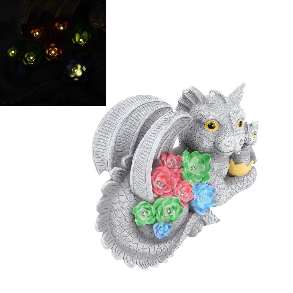 Садова статуя динозавра, Сонячна статуя матері та сина для вуличної прикраси, Скульптура динозавра з смоли для прикраси саду