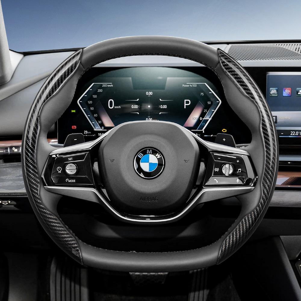 Suitable for BMW Carbon Fiber Texture Steering Wheel Cover X3 3 5 2 4 1 7 8 Series X1 X5 X2 X4 X6 X7 iX I4 I5 I7 Z4 XM  iX1 iX2