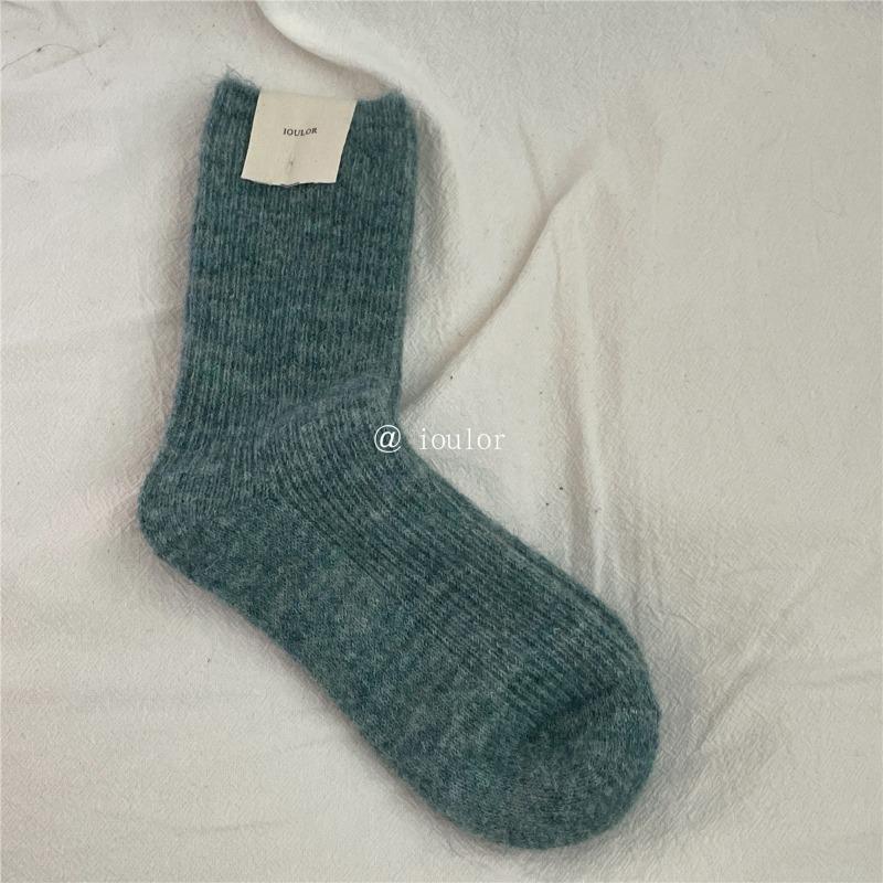Girls Winter Fashion New Warm Wool In The Tube Pile Socks