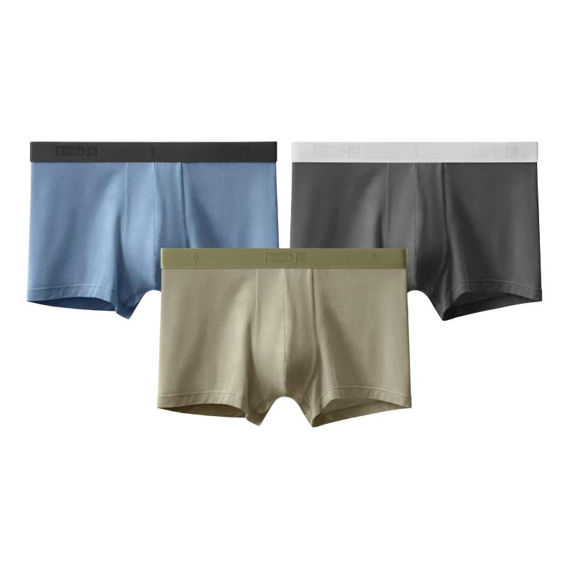 Bananain Silver Skin 301P Men's 7A Anti-Bacterial Seamless Boxer Briefs (3-Pack)