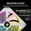 Corsair Zestaw startowy ICUE LINK QX140 RGB, biały, wentylator obudowy PC PWM RGB, 140 mm, kabel koncentratora systemu iCUE LINK (2 wentylatory, zestaw) CO-9051008-WW