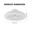 3 Modi, 36 W, dimmbare LED-Deckenventilatorleuchte, geräuscharme Deckenleuchte mit Ventilator-APP und ferngesteuerten Ventilatorlampen