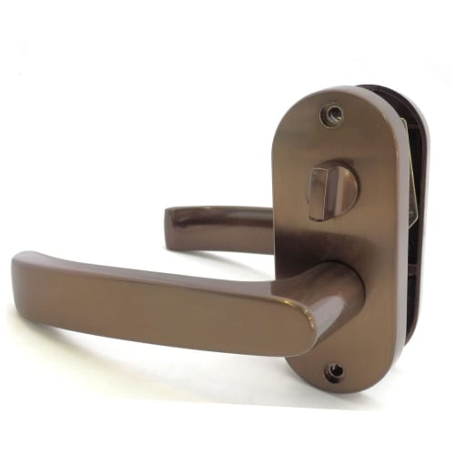 Kawaguchigiken J-Lever, Indicator Lock, Oval Seat, Residential Indoor Lever Handle, 50mm Backset, JL-24-4K-Br, Brown