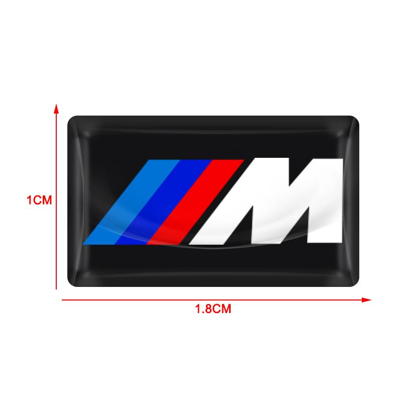 2/5/10 stk Karbonfiber M LOGO Emblem Ratt Bil 3D Klistremerker For BMW M X5 X6 E90 E92 E93 F20 F21 F30 F31 F32 E60 E46 POWER