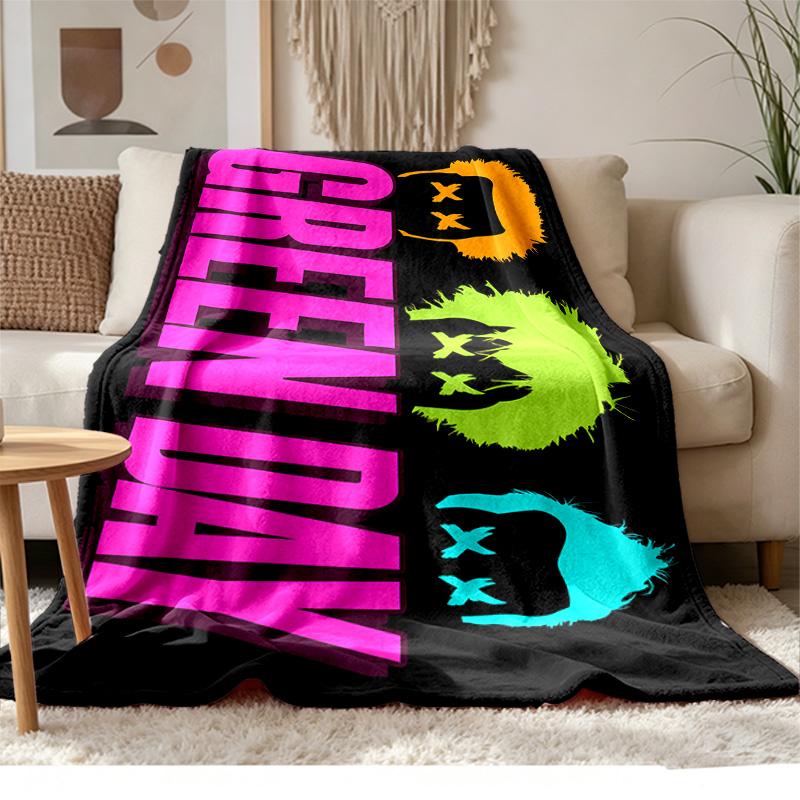 Green Day Weiches und bequemes Flanell Geeignet für Sofas Wohnzimmer Outdoor-Camping Reisen und auch ein tolles Jubiläumsgeschenk
