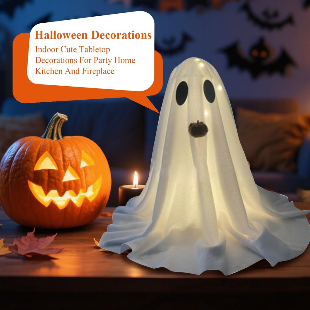 Halloween Decorations  Glowing Halloween Decorations Indoor Cute Tabletop Decorations For Party Home Kitchen And Fireplace