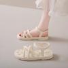 Pregnant women's flat-soled sandals women's new summer wear versatile elastic band with skirt cool slippers