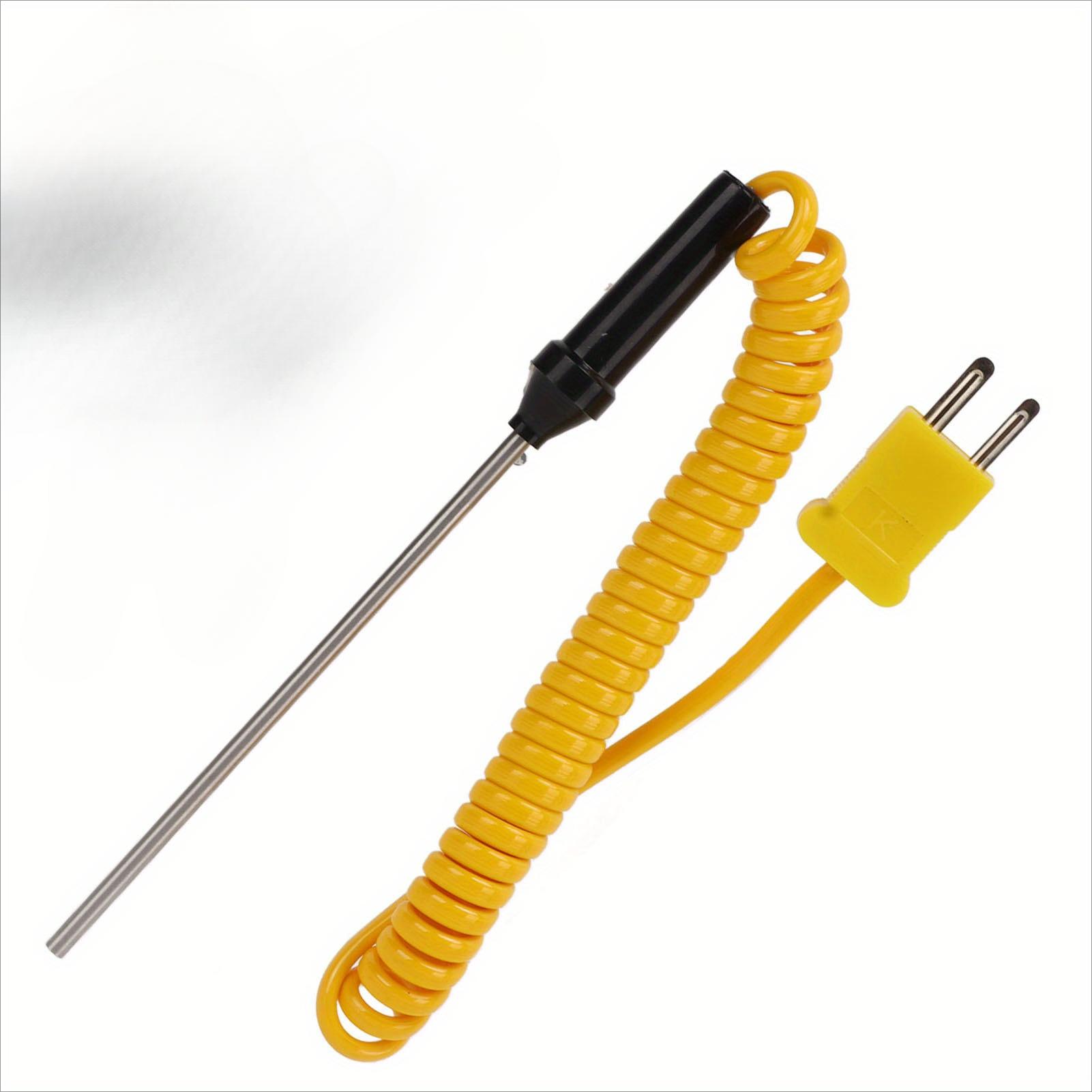 

Термопара типа К, термостойкий стальной термопарный датчик с изолированной ручкой, высокая точность, быстрый отклик, подходит для температурных испытаний 20cm-needle жёлтый