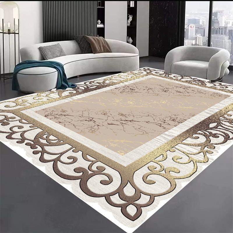 Nordic Golden Geometry Carpets for Living Room Home Bedroom Decoration Rug Luxury Parlor Study Decor Rugs Sofa Table Beside Mats
