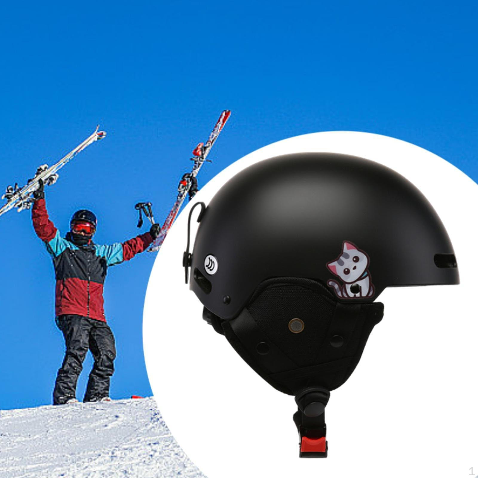 

Горнолыжный шлем, ударопрочный, для мужчин и женщин, для сноуборда, скейтборда чёрный