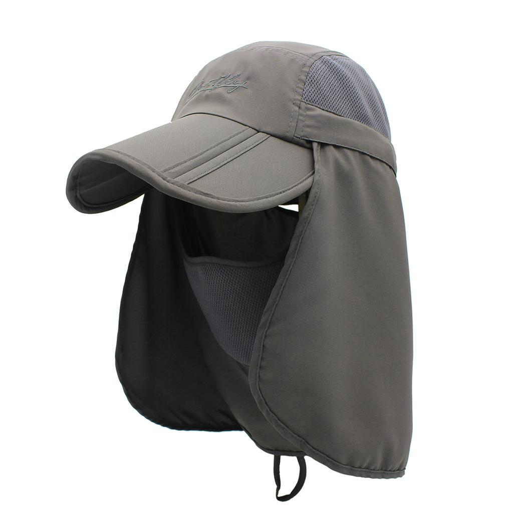 Outfly Summer Cap UV Protection Shawl Hat Outdoor Activity Travel Sun Cap Removable Sunscreen Mask Quick Dry Mountaineering Hat