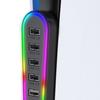 6-Port USB-Hub mit RGB-Licht Plug-and-Play Datenübertragung Benutzerfreundlicher USB-Erweiterungshub für PS 5 Pro/für PS5 Slim