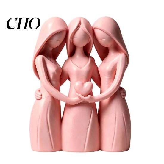 Delicate Detail Figurine Sisters Friendship Statue 3D Printed 3 for Living Modern Minimalist Sculpture Room Office Dorm Apartment Home Decor Heartfelt