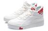 Li Ning Wave Coverage Thermal Slip Resistant Mid top Skateboard Shoes Women's White Red AGCQ238-1