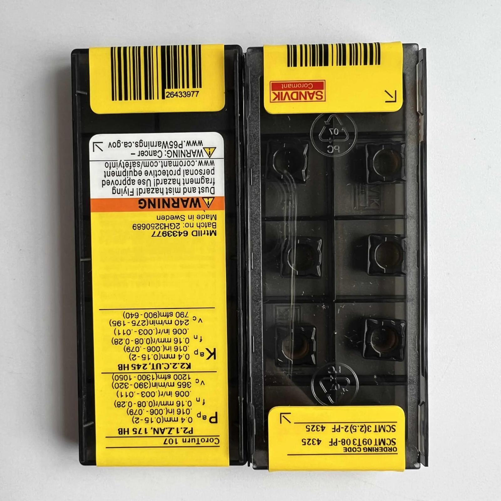 

Original Sandvik / SCMT09T308-PF 4325 / CNC lathe carbide blade 10 Pcs