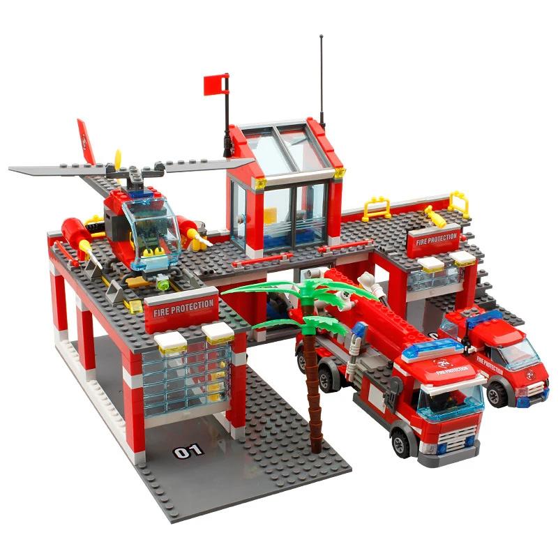City Series FeuerwehrwagenDepartment Creative Bausteine Rettung Pädagogisches Kinderspielzeug Geschenk City Gruppe