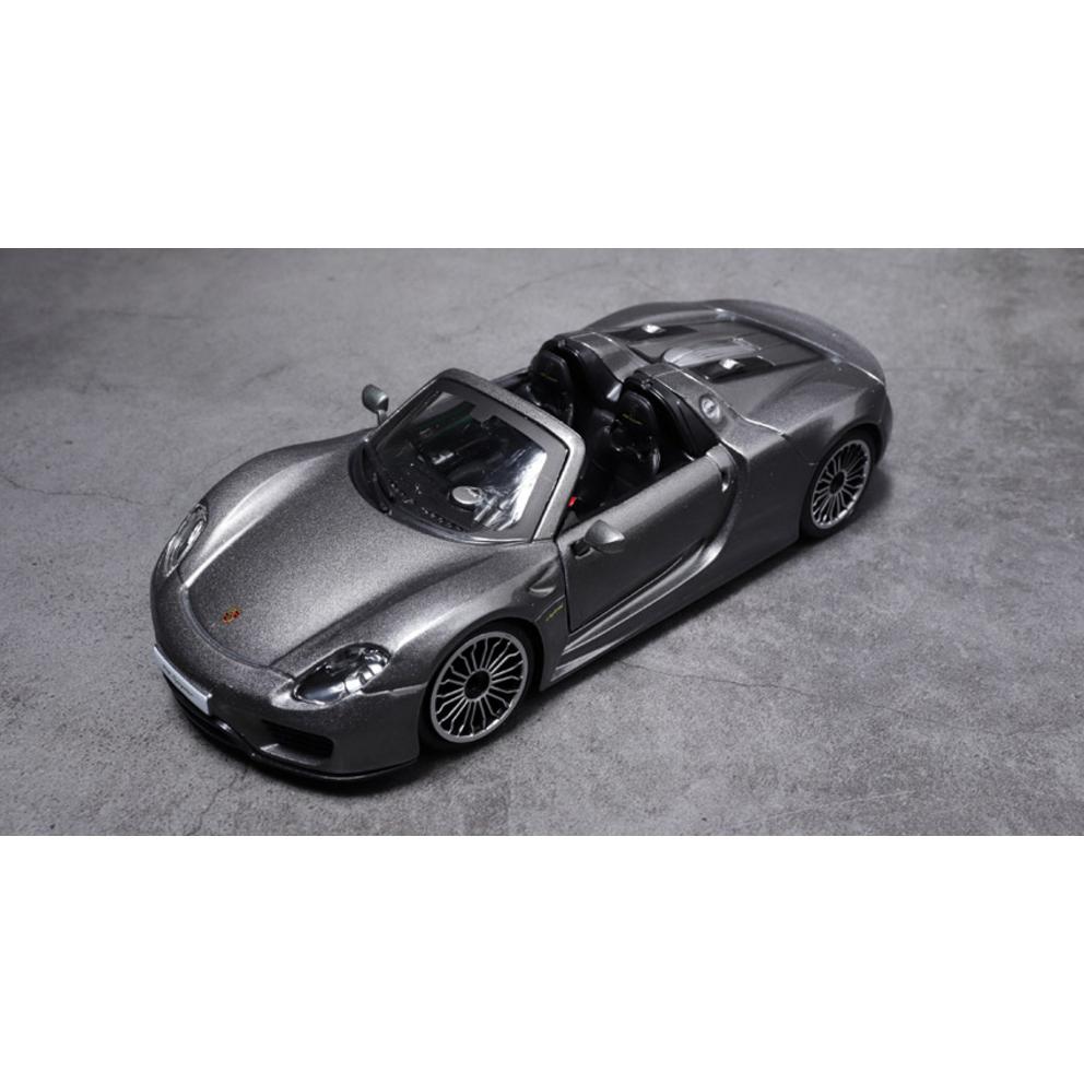 Burago 1:24 Porsche 918 Spyder Diecast Modellauto - Grau