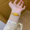 Kleines Goldfisch Perlen Armband, Leichter Luxus, Mode, Für Frauen, 24K Gold AU999, Glücklich & Modisch, Großartig Zum Aufhellen der Haut