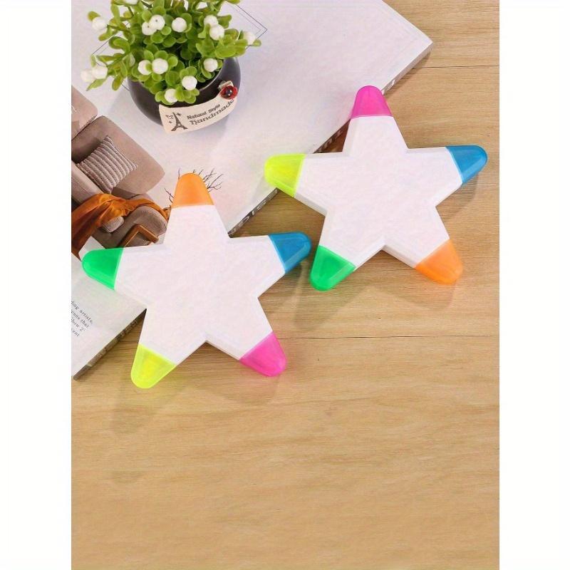 1pc Slanted Five-Pointed Star Shaped Highlighter Pen Back To School