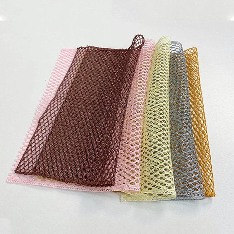 30*30cm Mesh Dish Cloths Non-stick Oil Scouring Pad Reusable Cleaning Cloth Dishwashing Towel Kitchen Tableware Cleaning Rags