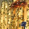 Solar LED Green Leaf Rattan Ivy String Lights for Courtyard & Wreaths