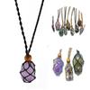 Handcrafted Rope-Woven Crystal Pendant Necklace for Women
