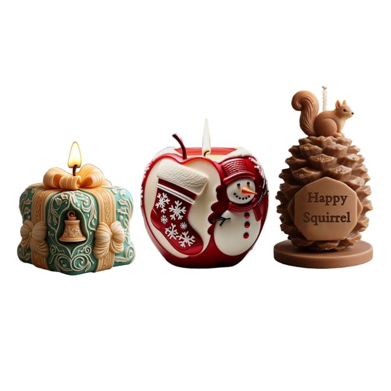 Festival Candle Making Set With Food Grade Silicone Molds For Holiday Crafts And Home Decors Projects
