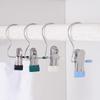 Multifunctional Stainless Steel Hook Clips - No-Trace Clothes Pegs for Drying Hats and Small Items.