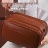 Weipelu Portable PU Double Zipper Cosmetic Storage Bag