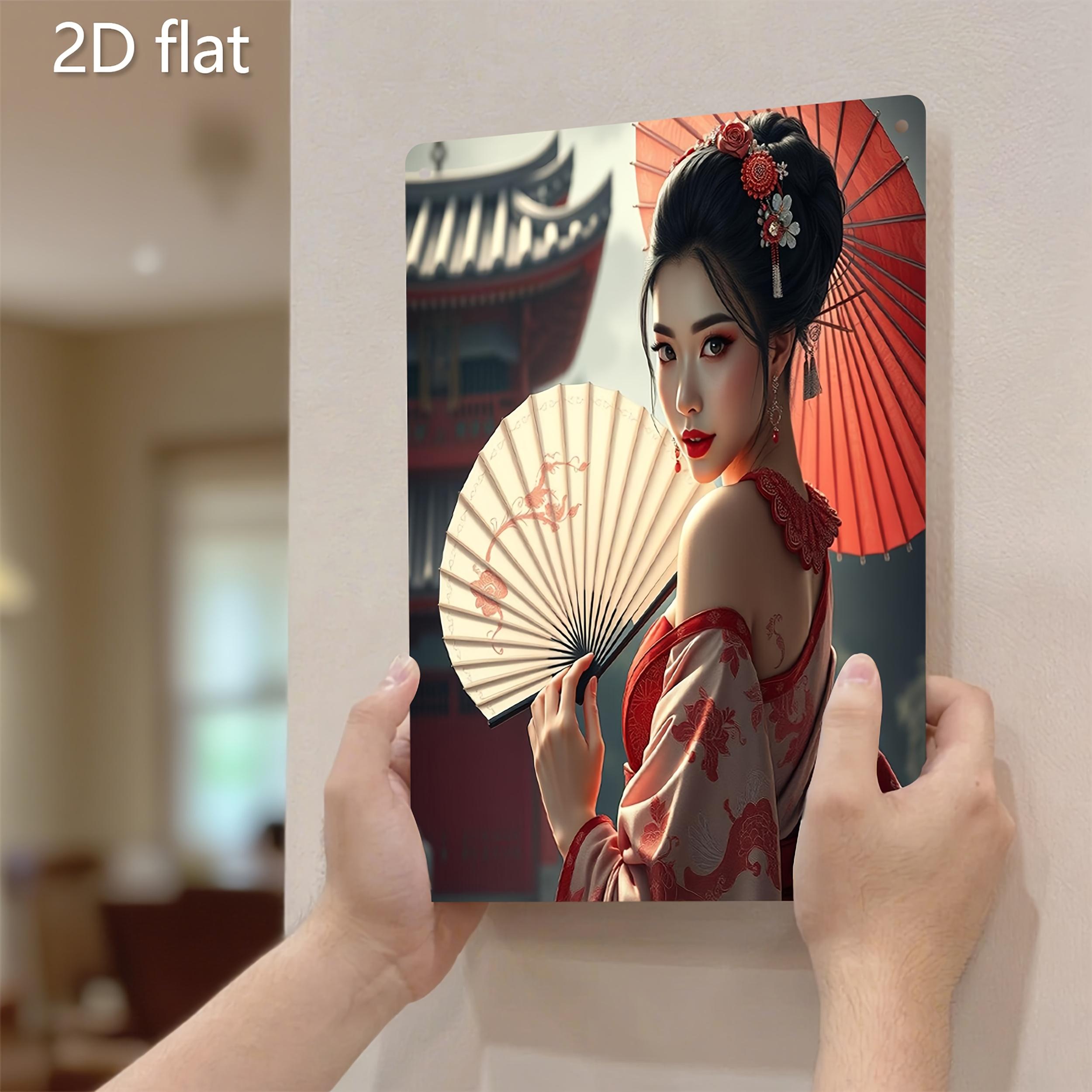 D Flat D FlatD Flat pc D Flat Poster D Plane pc D Flat Painting Traditional Aesthetic Metal Plaque Hanging Ar 20x30cm(7.8x11.8inch)