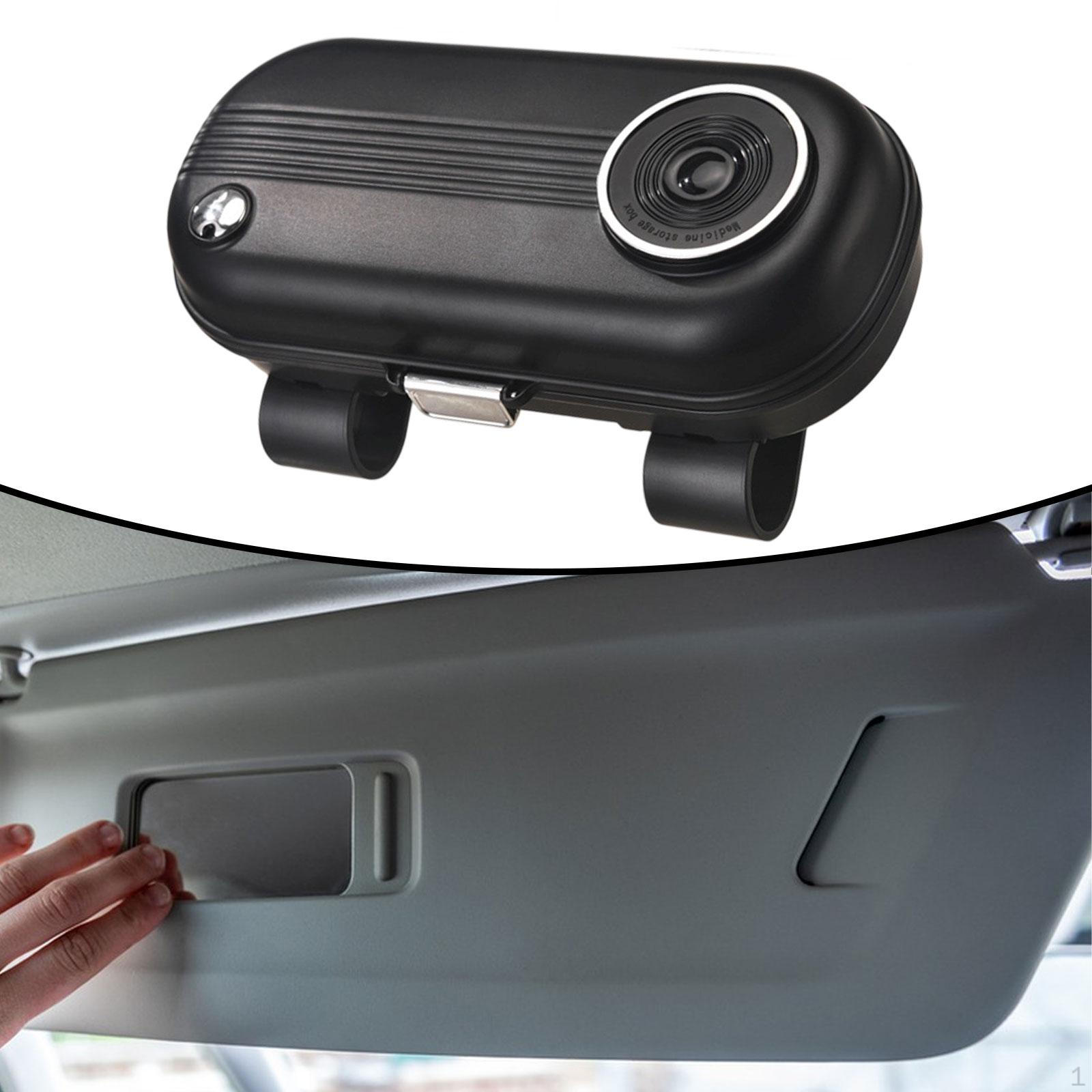 

Car Sun Visor Sunglasses Holder Accessory Easy Installation Travel Document Universal Ticket чорний