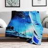 Mass Effect Liara TSoni Digital Painting Throw Blanket Color Fast Cozy Throw Blanket