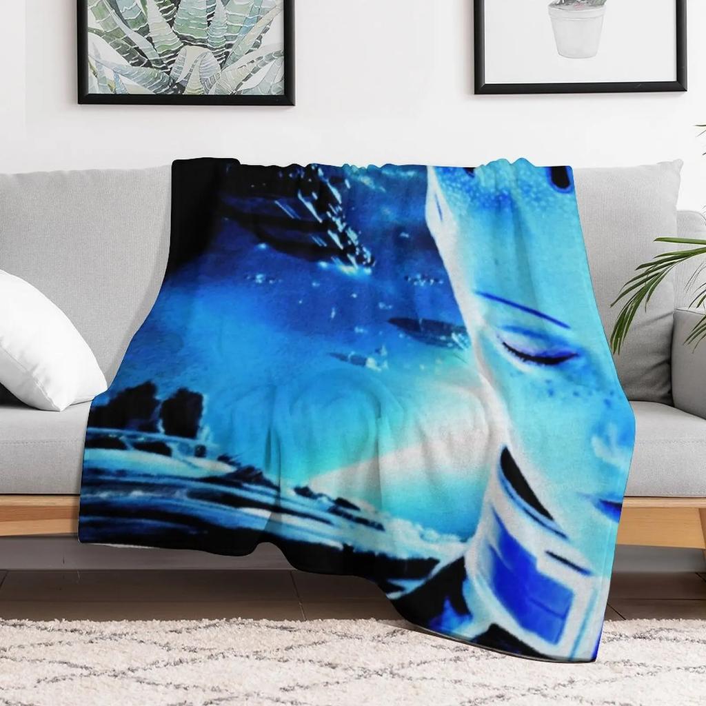 Mass Effect Liara TSoni Digital Painting Throw Blanket Color Fast Cozy Throw Blanket