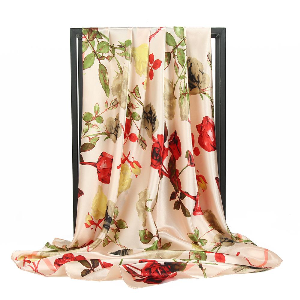 Vysoce kvalitní luxusní hedvábné šátky čelenka Šály Šála na krk pro ženy Řetízek Hedvábný šátek Dámská ozdobná šála