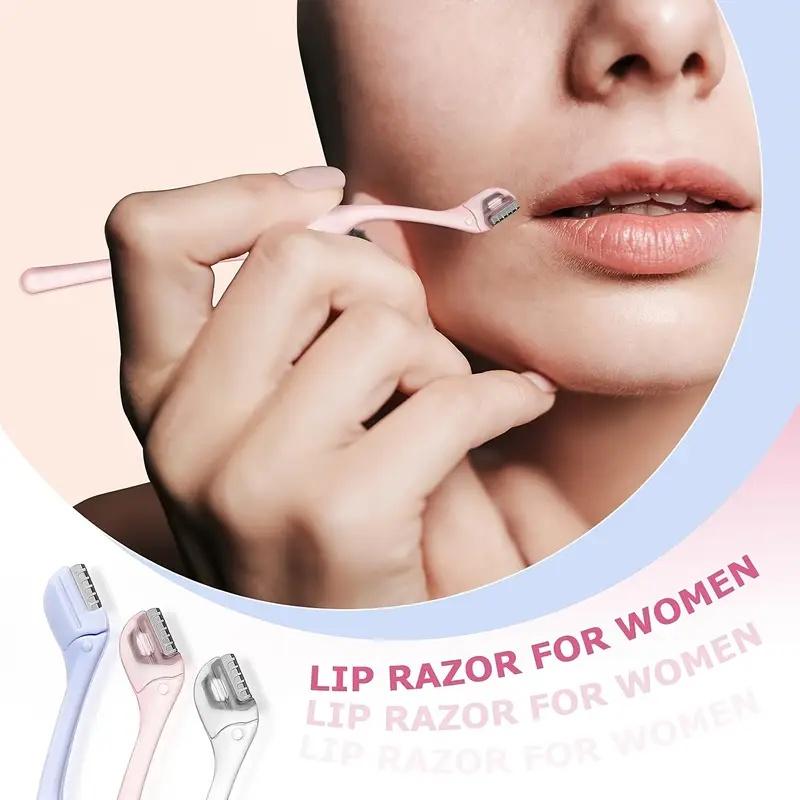 Precision Facial Razor for Women: Mini Eyebrow Trimmer for Lip & Mustache, Formaldehyde-Free Carbon Steel Blade with Cover