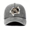 Funny Style Cat Patterned Baseball Cap with Adjustable Outdoor Casual Hat Suitable for Men Women Pet Enthusiasts Fashion Sun Hat