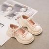 Girls Black Mary Jane Leather Shoes Spring Autumn Princess Casual Flats For Little Kids