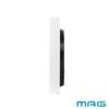 MAG Wall Clock Analog Middle Silent Continuous Second Hand White W-740WH-Z