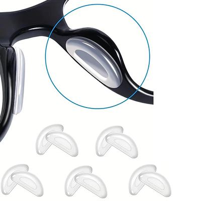 10/20 Pairs Silicone Adhesive Glasses Nose Pads Eyeglasses Anti Slip Nose Pads Soft For Plastic Frame Glasses Sunglasses