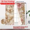 2D Flat Printing  2pcs Elegance Blooms Chic Fashionable Curtains Prints Light Filtering Curtains Festive Decorative for Living