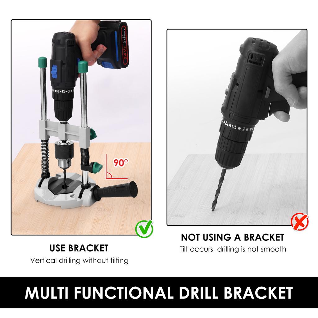 Mehrwinkel-Bohrführung Multifunktionale Bohrführung Ständer Präziser 45°-90° Winkel Elektrischer Bohrerhalter Ständer Universelles Bohren