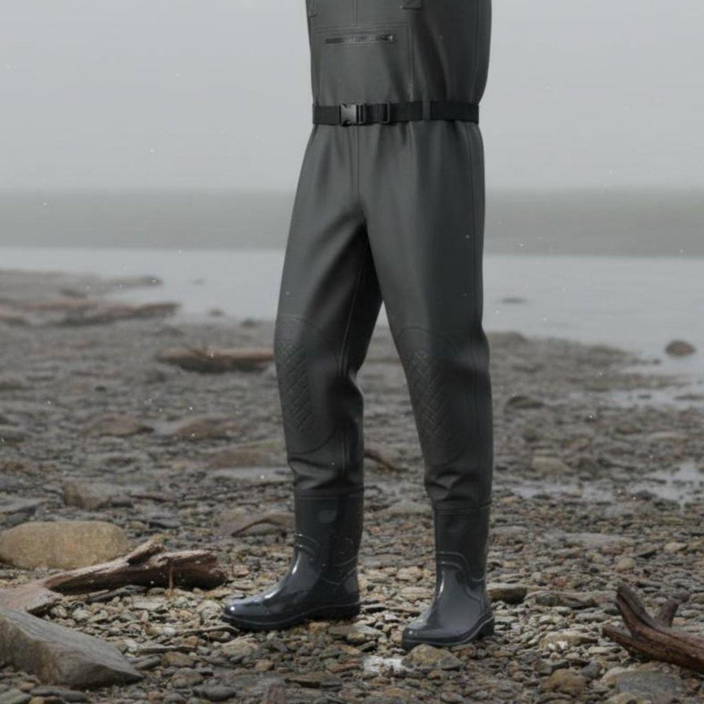 Fishing Wader Trousers Thickened Waterproof Pants Wear-Resistant Hip
