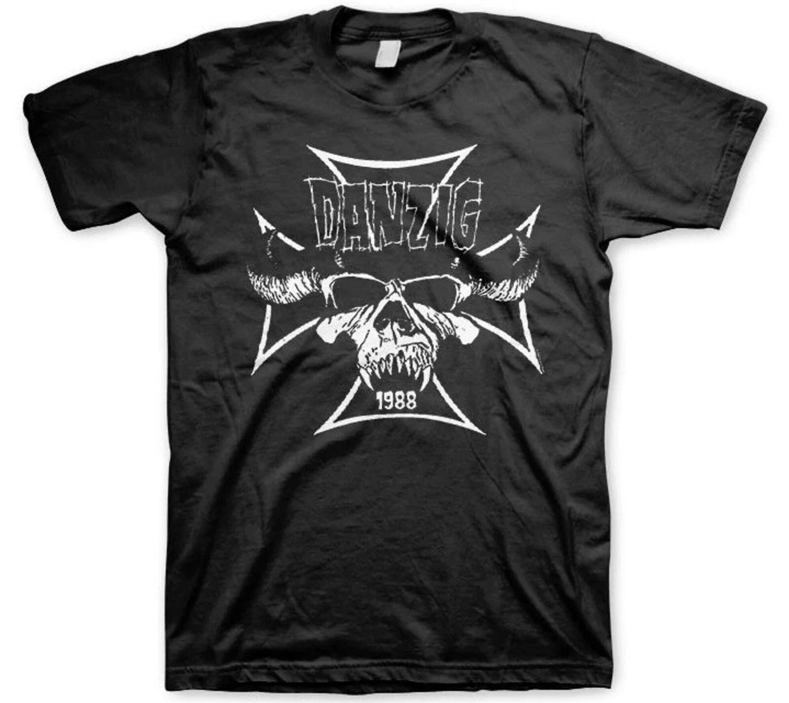 DANZIG cd cv IRON CROSS SKULL 1988 Official SHIRT 3XL New lucifuge how gods kill 4XL
