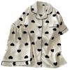 Love Wind Pajamas Girls Summer Thin Short-Sleeved Shorts Cardigan Niche Loose Loungewear Real Shot