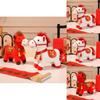 Pony Year Of The Horse Plush Toy With Pp Cotton Fill For New Year Gifts