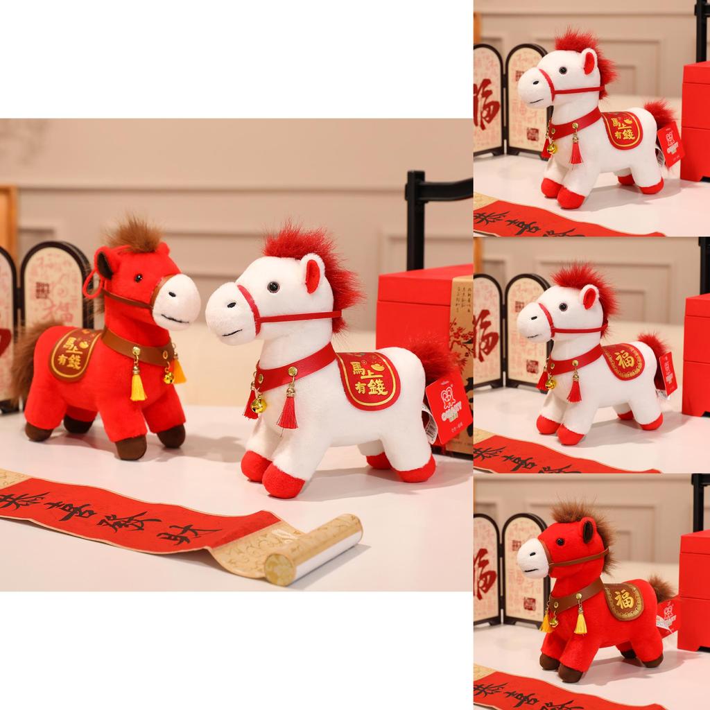 Pony Year Of The Horse Plush Toy With Pp Cotton Fill For New Year Gifts