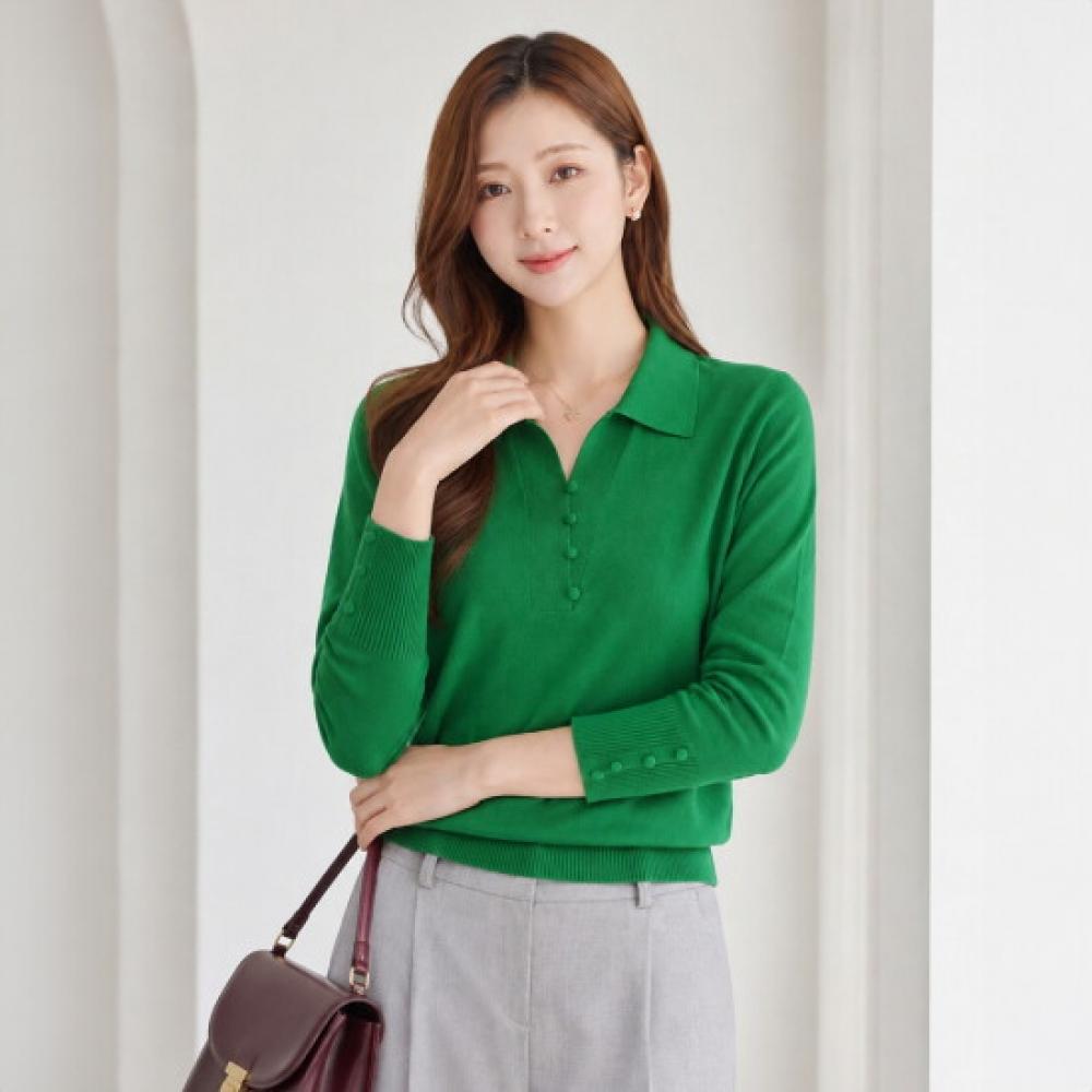 Morris Coming Home Knitted Collar With Bean Buttons M2602kn613a